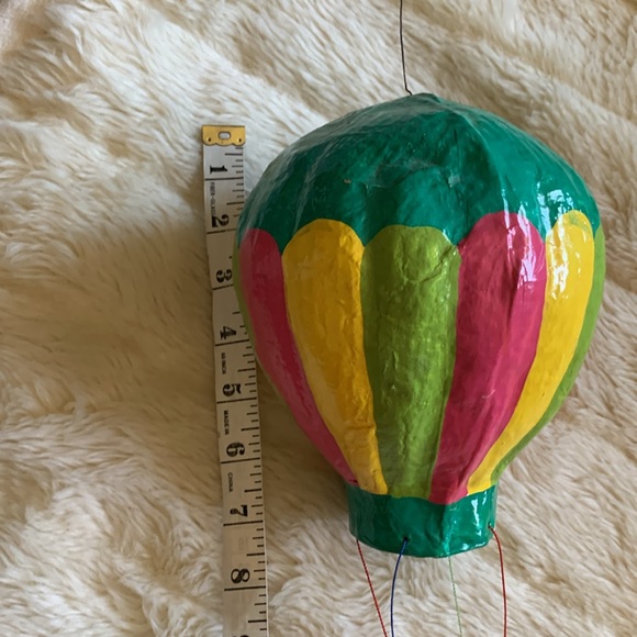 Vintage paper mache hanging air balloon and clown mobile - Picture 15 of 15